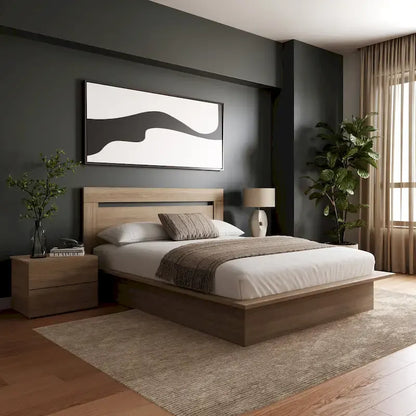 4-Piece Bedroom Set with Bed, Headboard, and 2 Nightstands