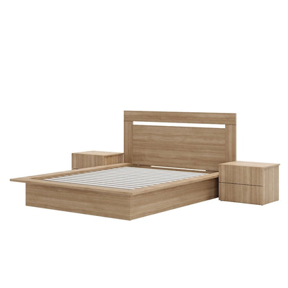4-Piece Bedroom Set with Bed, Headboard, and 2 Nightstands