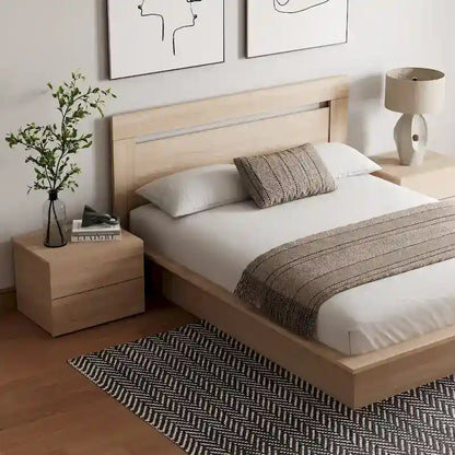 4-Piece Bedroom Set with Bed, Headboard, and 2 Nightstands