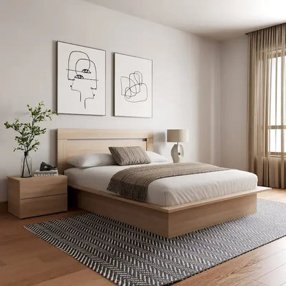 4-Piece Bedroom Set with Bed, Headboard, and 2 Nightstands