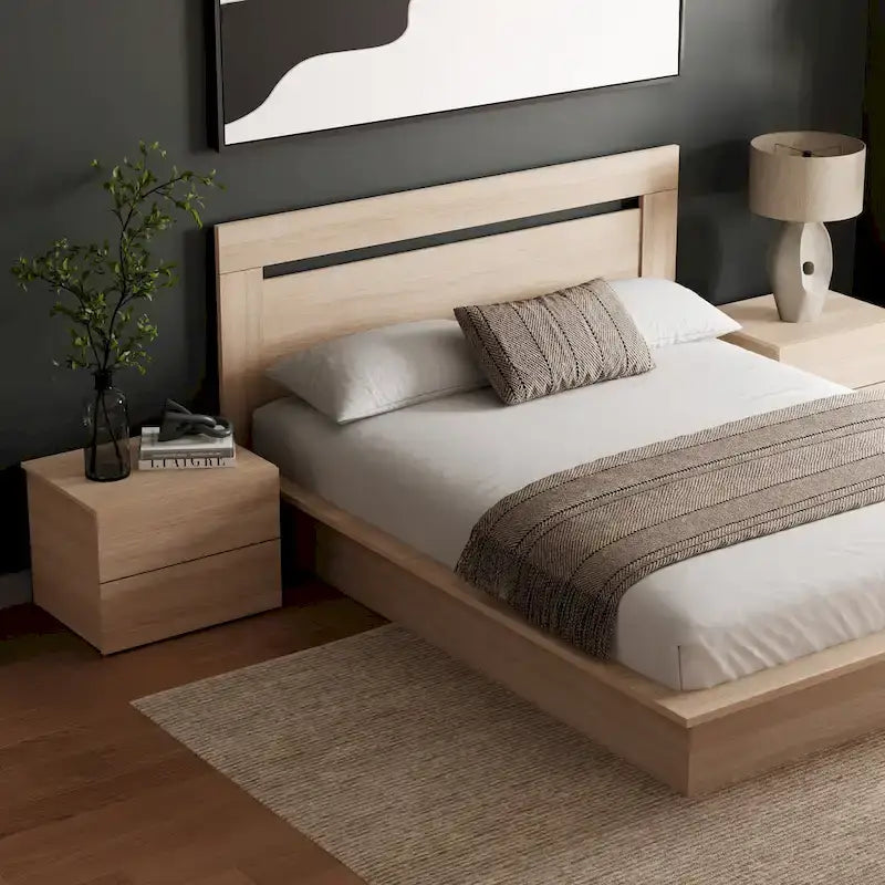 4-Piece Bedroom Set with Bed, Headboard, and 2 Nightstands