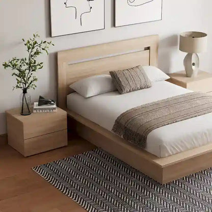 4-Piece Bedroom Set with Bed, Headboard, and 2 Nightstands