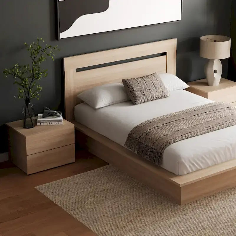 4-Piece Bedroom Set with Bed, Headboard, and 2 Nightstands