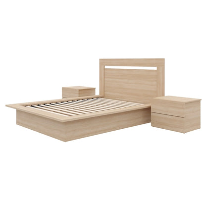 4-Piece Bedroom Set with Bed, Headboard, and 2 Nightstands