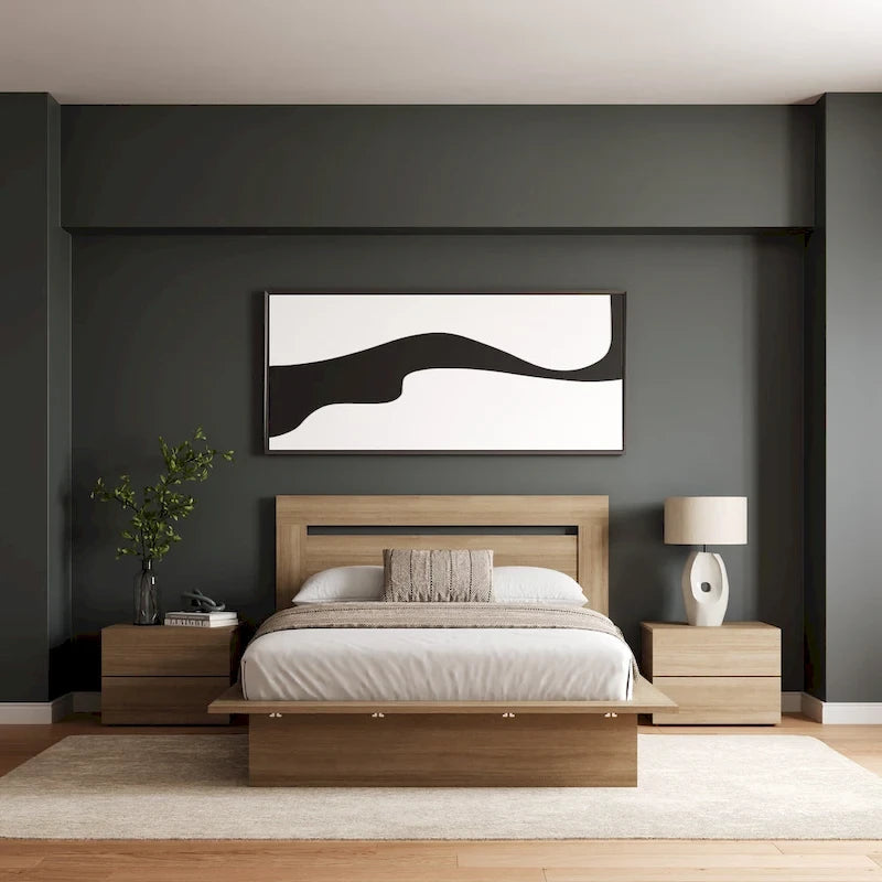 4-Piece Bedroom Set with Bed, Headboard, and 2 Nightstands