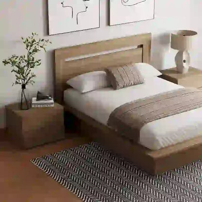 4-Piece Bedroom Set with Bed, Headboard, and 2 Nightstands