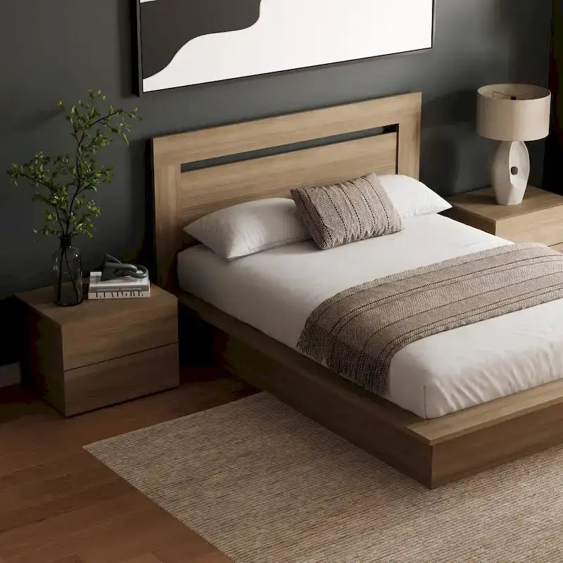 4-Piece Bedroom Set with Bed, Headboard, and 2 Nightstands