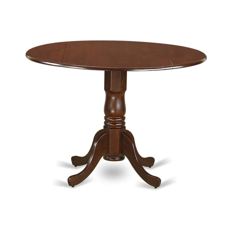 East West Furniture Kitchen Table Set - a Round Dining Room Table and Dining Chairs, Mahogany (Pieces Options)
