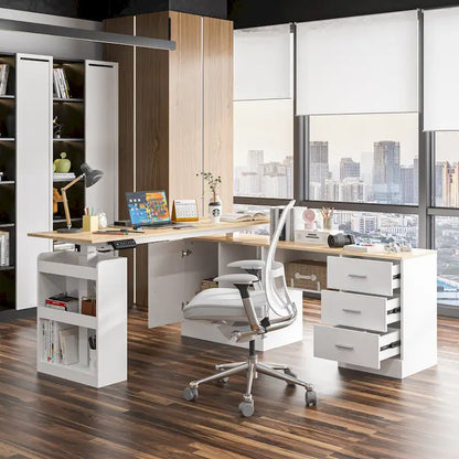 Sit-to-Stand Desk Spacious and Sturdy with Adjustable Height Feature