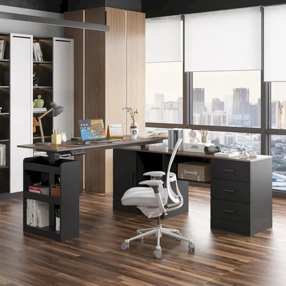Sit-to-Stand Desk Spacious and Sturdy with Adjustable Height Feature
