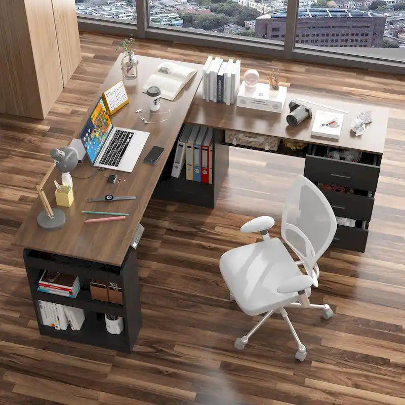 Sit-to-Stand Desk Spacious and Sturdy with Adjustable Height Feature