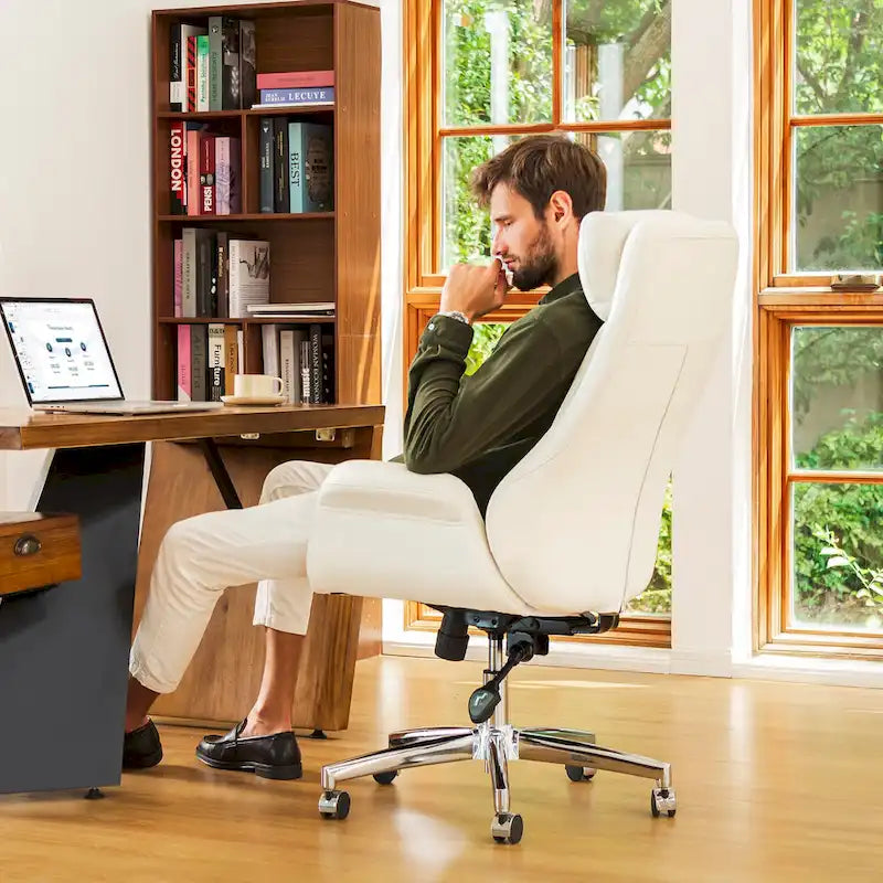 Modern High Back Adjustable Swivel Office Chair with Wheels Ergonomic