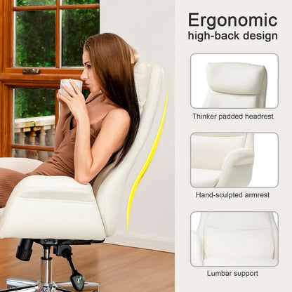 Modern High Back Adjustable Swivel Office Chair with Wheels Ergonomic