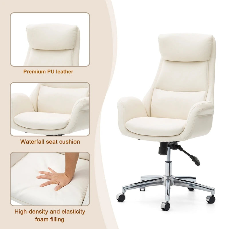 Modern High Back Adjustable Swivel Office Chair with Wheels Ergonomic