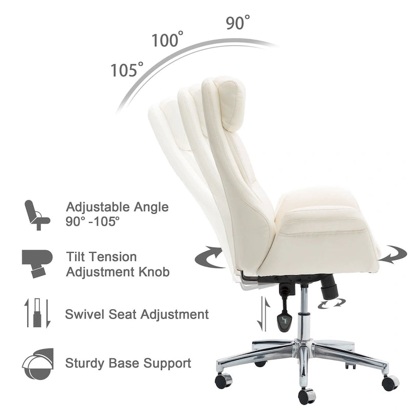 Modern High Back Adjustable Swivel Office Chair with Wheels Ergonomic