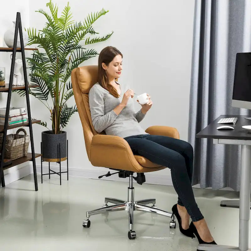 Modern High Back Adjustable Swivel Office Chair with Wheels Ergonomic