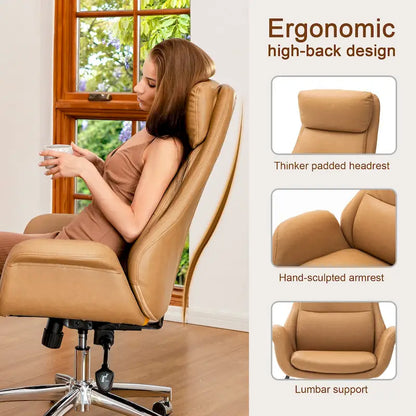 Modern High Back Adjustable Swivel Office Chair with Wheels Ergonomic
