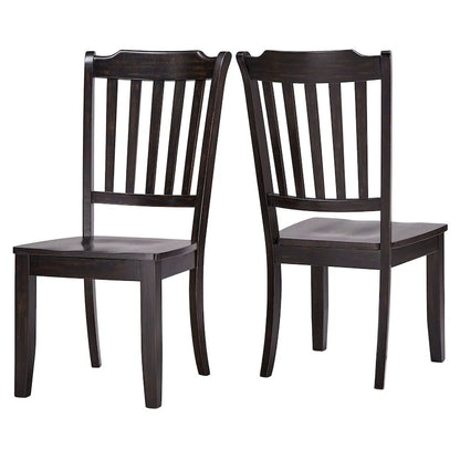 Slat-back Wood Dining Chairs (Set of 2) by iNSPIRE Q Classic