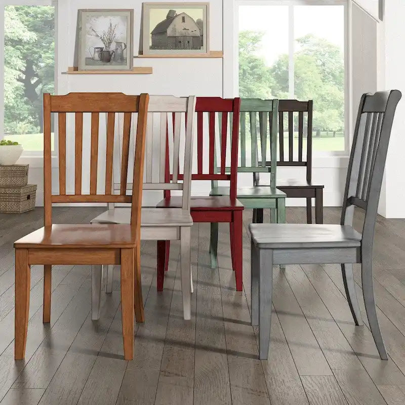 Slat-back Wood Dining Chairs (Set of 2) by iNSPIRE Q Classic