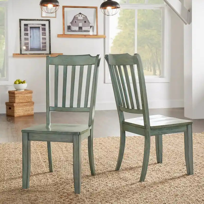 Slat-back Wood Dining Chairs (Set of 2) by iNSPIRE Q Classic