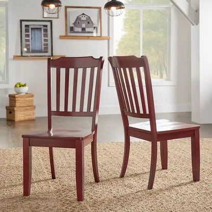 Slat-back Wood Dining Chairs (Set of 2) by iNSPIRE Q Classic