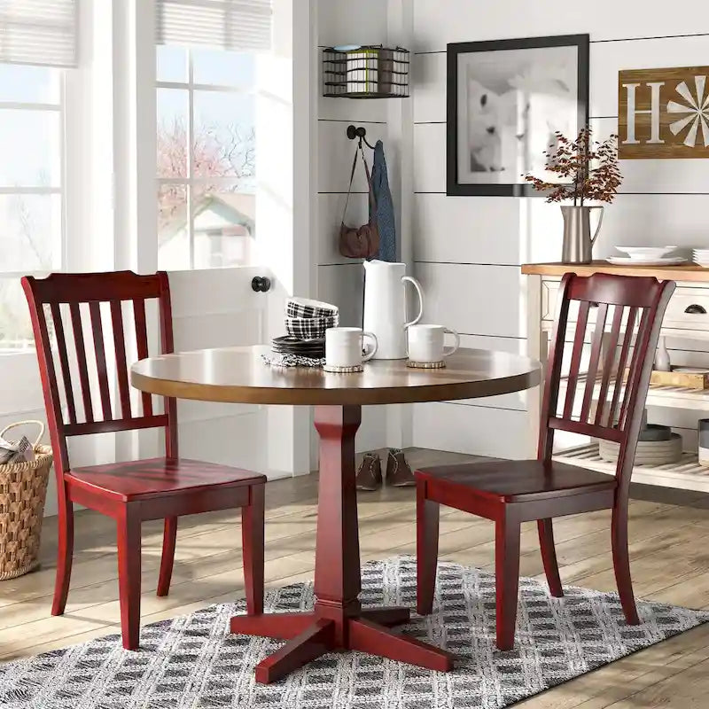 Slat-back Wood Dining Chairs (Set of 2) by iNSPIRE Q Classic
