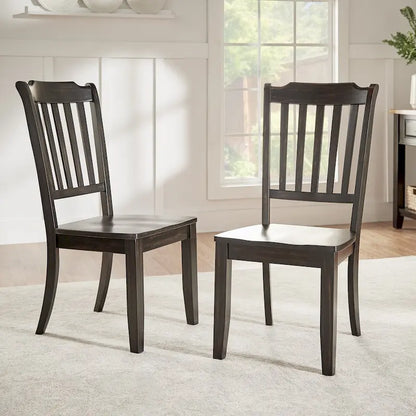 Slat-back Wood Dining Chairs (Set of 2) by iNSPIRE Q Classic