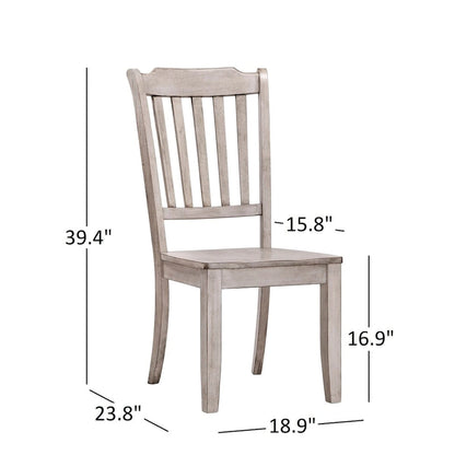 Slat-back Wood Dining Chairs (Set of 2) by iNSPIRE Q Classic
