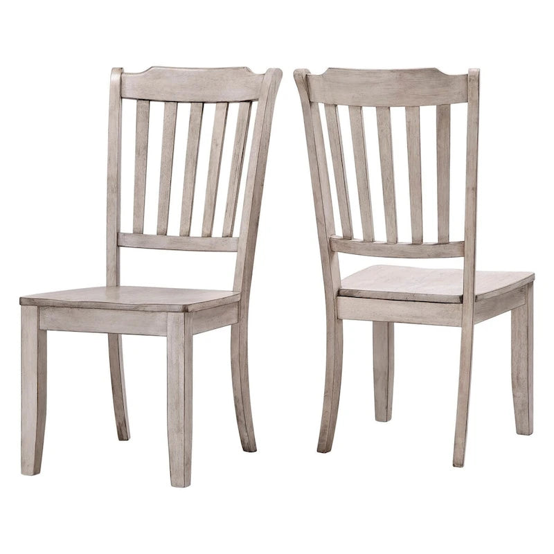 Slat-back Wood Dining Chairs (Set of 2) by iNSPIRE Q Classic