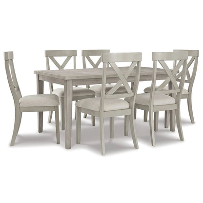 Gray 7-Piece Dining Table and Chair Set