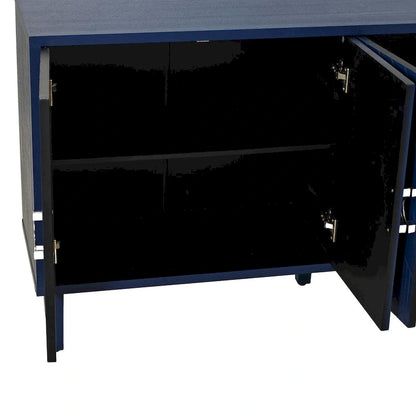 Unique Stylish 4-Door Storage Cabinet with Pine Legs Sideboard Buffets