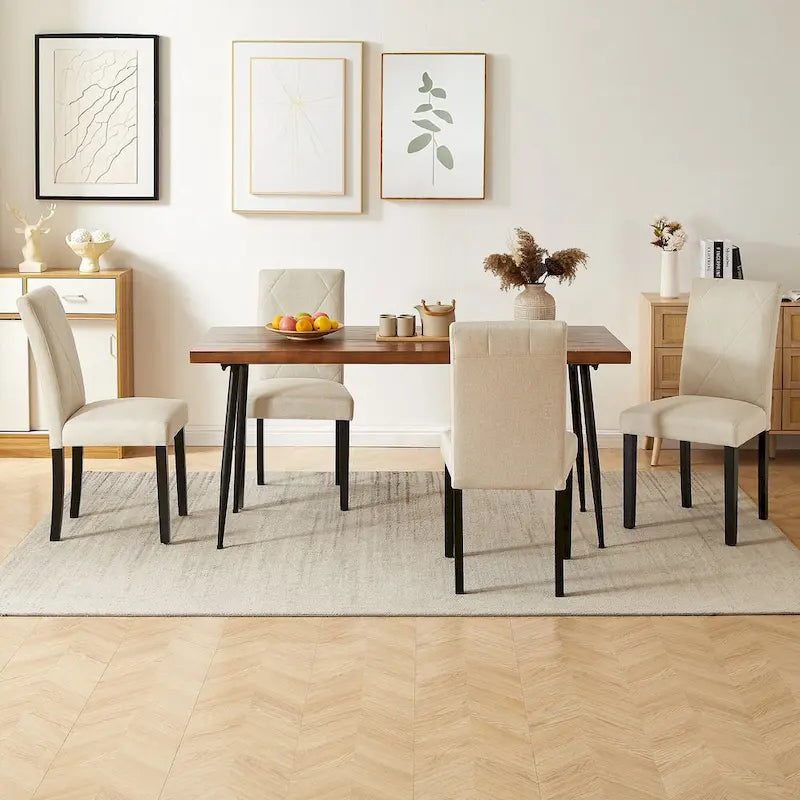 Dining Chairs Set of 2/4/6, Upholstered Kitchen Chairs Dining Room Side Chair with Padded Seat Back