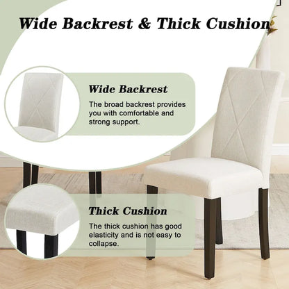 Dining Chairs Set of 2/4/6, Upholstered Kitchen Chairs Dining Room Side Chair with Padded Seat Back