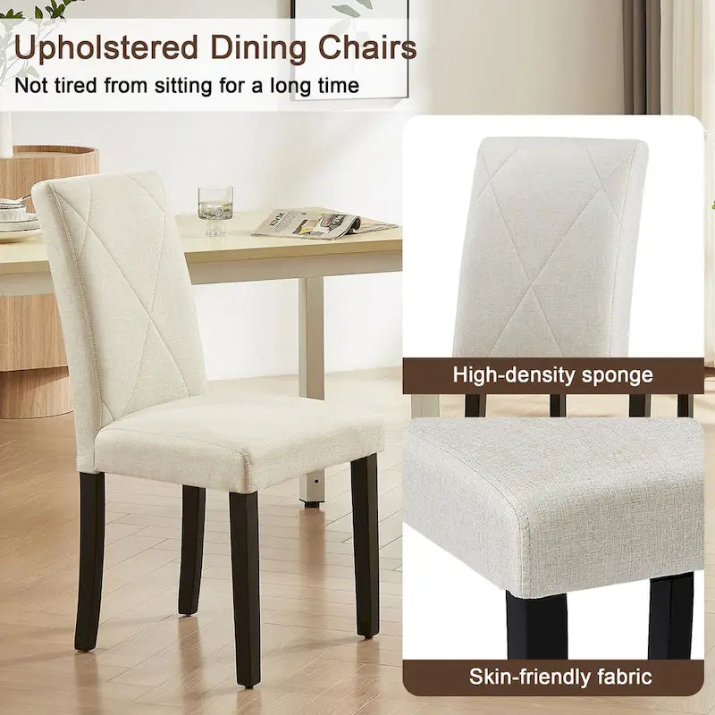 Dining Chairs Set of 2/4/6, Upholstered Kitchen Chairs Dining Room Side Chair with Padded Seat Back