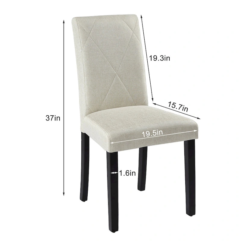Dining Chairs Set of 2/4/6, Upholstered Kitchen Chairs Dining Room Side Chair with Padded Seat Back