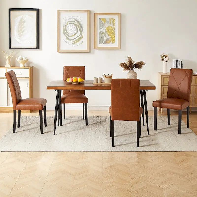 Dining Chairs Set of 2/4/6, Upholstered Kitchen Chairs Dining Room Side Chair with Padded Seat Back