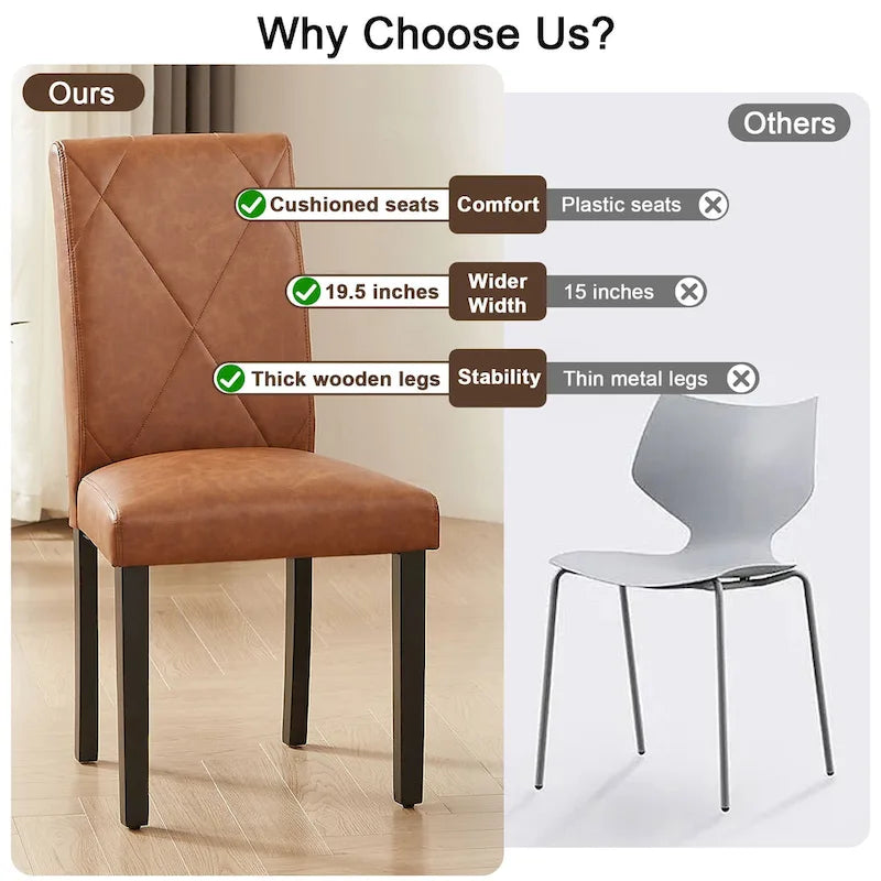 Dining Chairs Set of 2/4/6, Upholstered Kitchen Chairs Dining Room Side Chair with Padded Seat Back