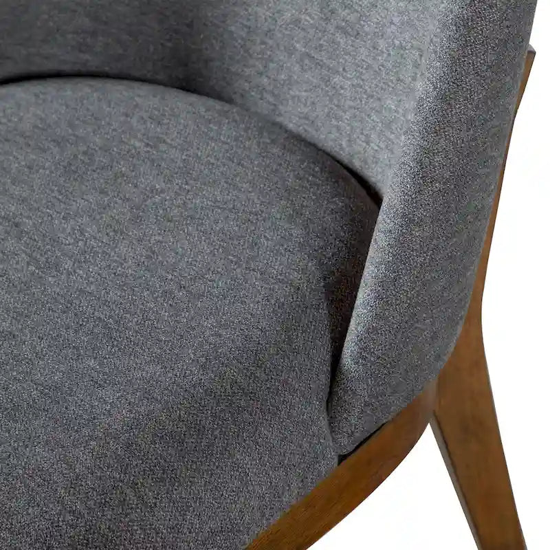 Rounded Solid Wood Dining Chairs (Set of 2)