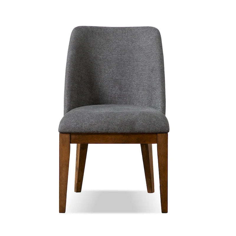 Rounded Solid Wood Dining Chairs (Set of 2)