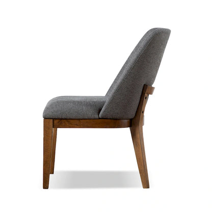 Rounded Solid Wood Dining Chairs (Set of 2)