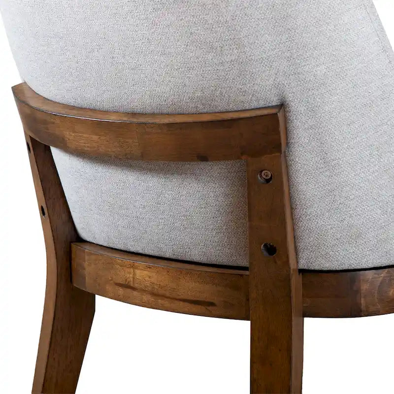 Rounded Solid Wood Dining Chairs (Set of 2)