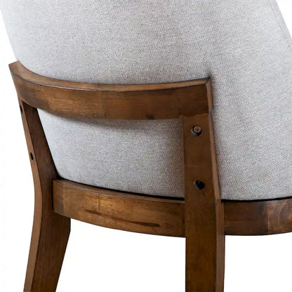 Rounded Solid Wood Dining Chairs (Set of 2)