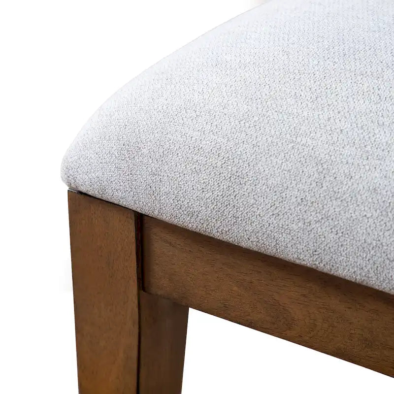 Rounded Solid Wood Dining Chairs (Set of 2)