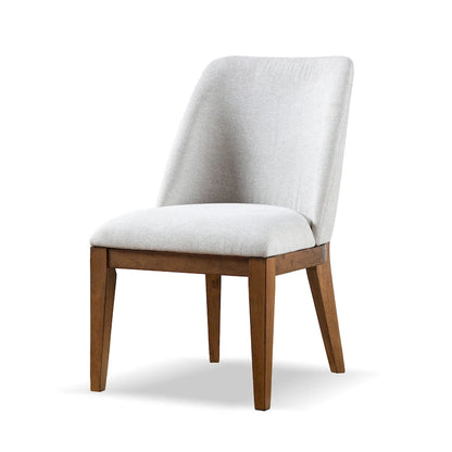 Rounded Solid Wood Dining Chairs (Set of 2)