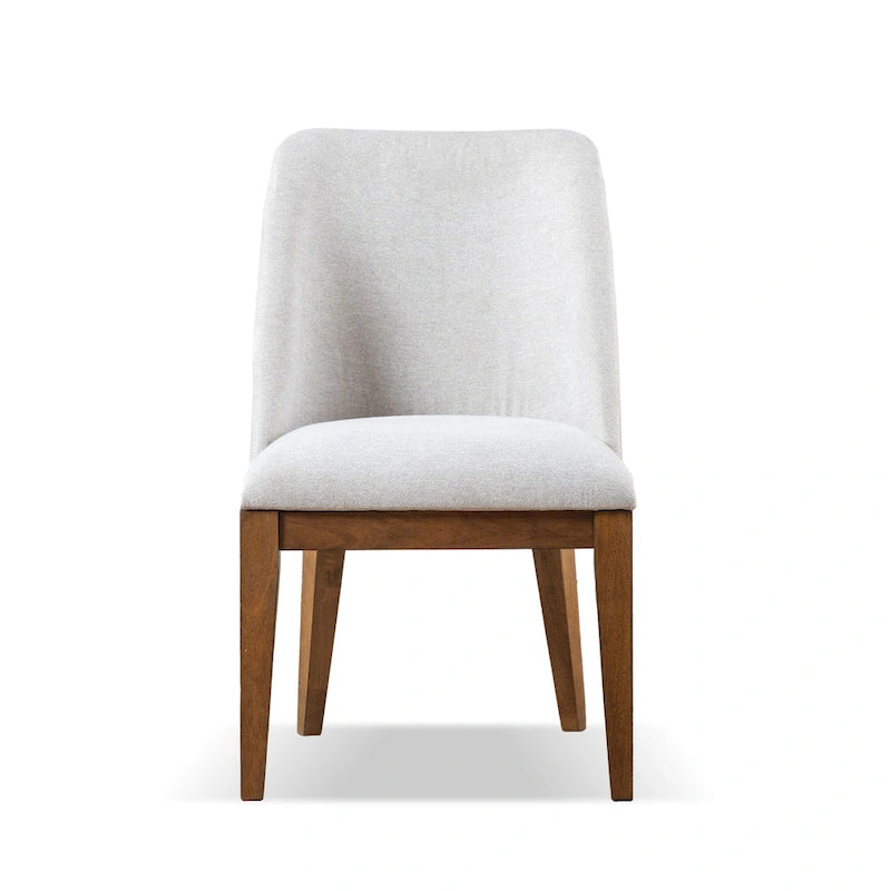 Rounded Solid Wood Dining Chairs (Set of 2)