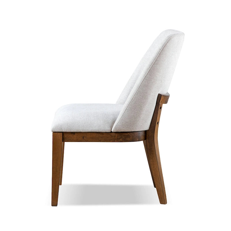 Rounded Solid Wood Dining Chairs (Set of 2)