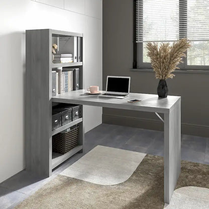 56W Bookcase Desk with Adjustable Shelves