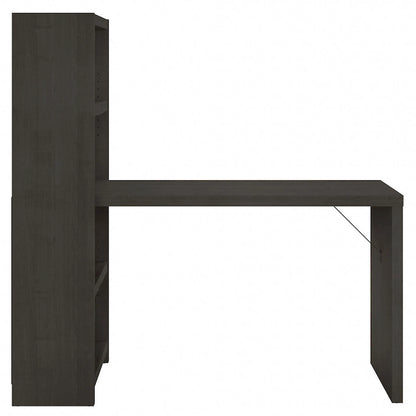 56W Bookcase Desk with Adjustable Shelves