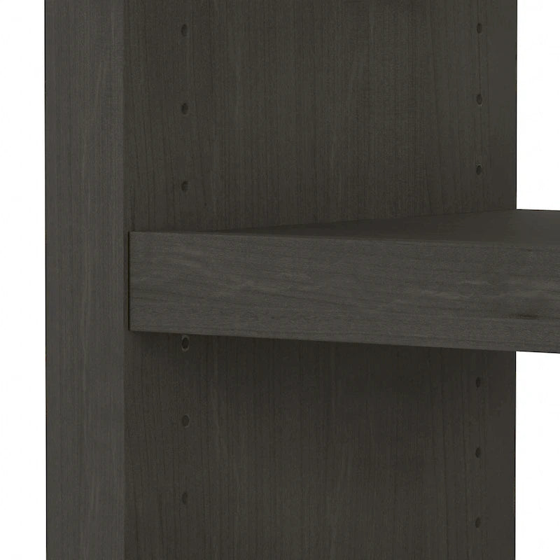 56W Bookcase Desk with Adjustable Shelves