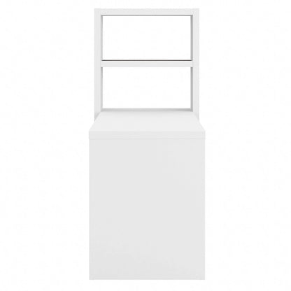 56W Bookcase Desk with Adjustable Shelves